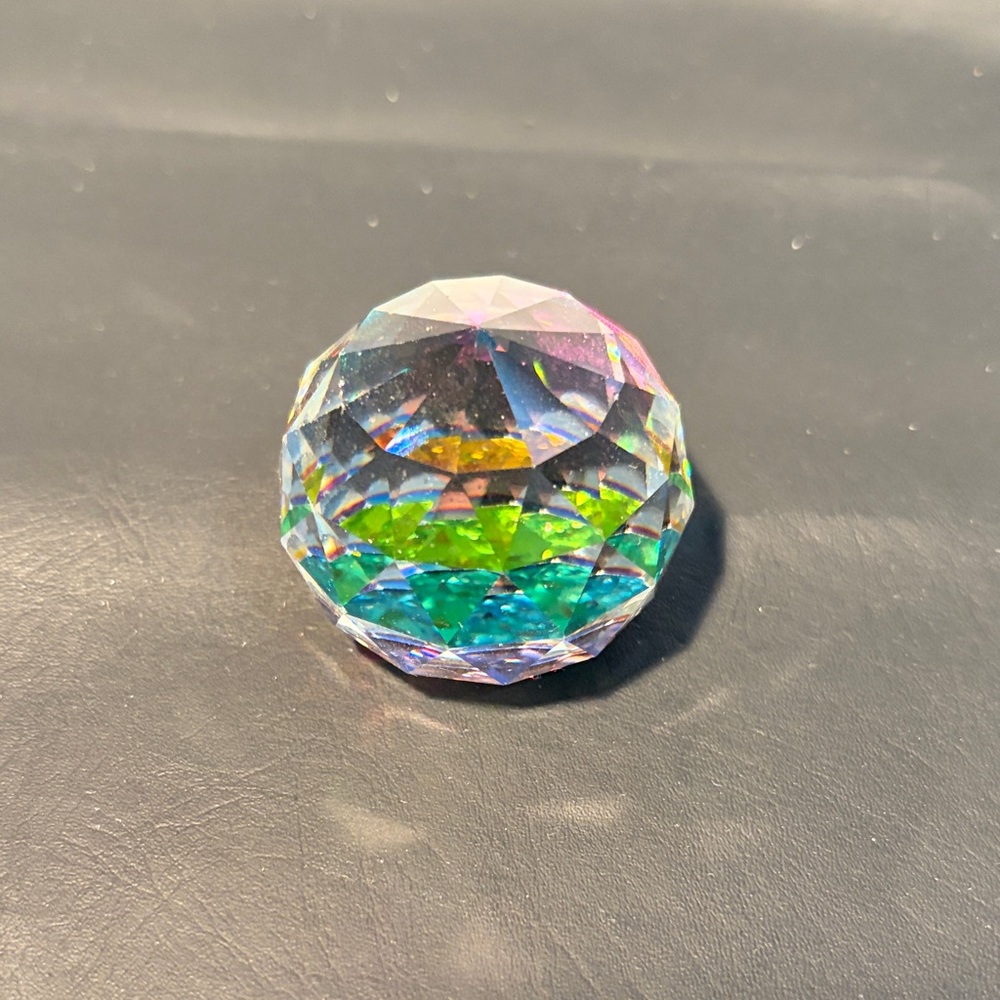 New Multicolor Faceted Crystal Sphere